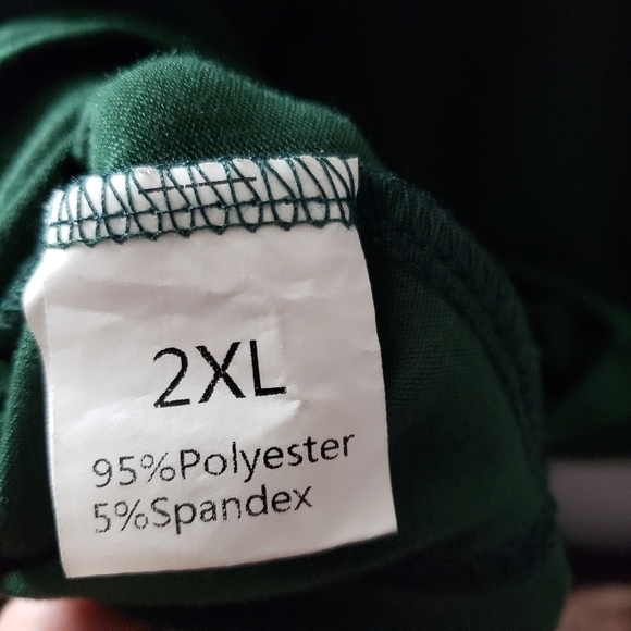 Famulily XXL Long Sleeve Shirt Raglan Green Grey White Lace Up Top - Picture 3 of 7